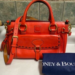 Dooney & Bourke Florentine Vachetta Leather Front Pocket Satchel, Strap, Dustbag